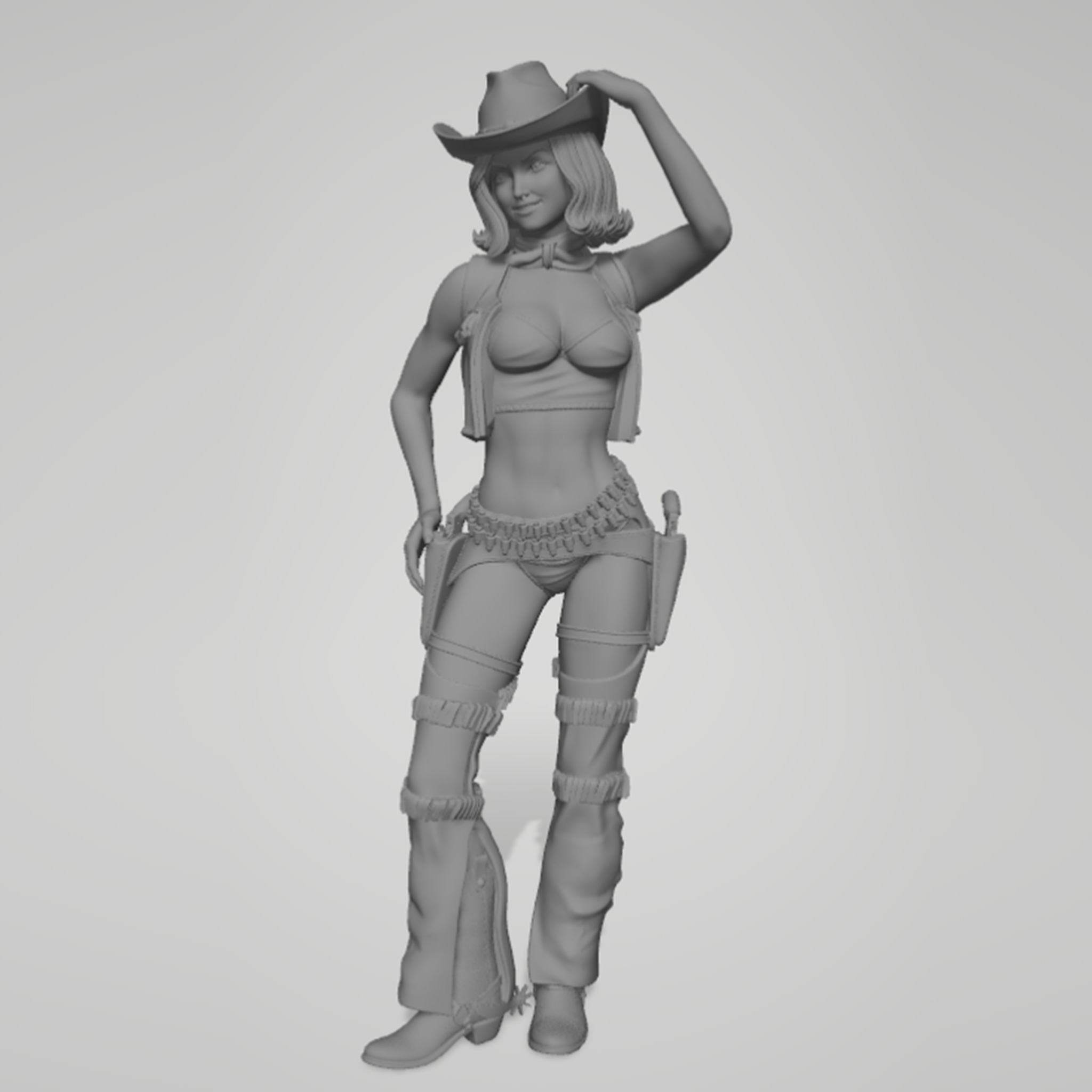 1/24 1/18 1/12 Menina Cowboy M - Paint Model Kit avaliação e preço